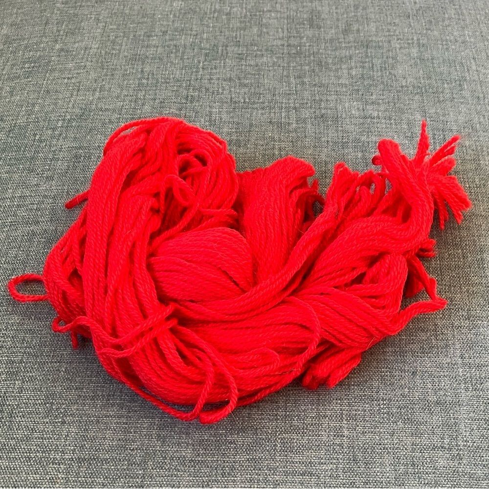 Red Needlepoint Thread Yarn